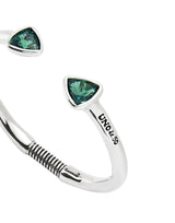 UNOde50 Ser Camaleónica Cuff Bracelet With Two Green Crystals - Large