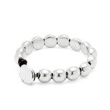 UNOde50 Ser Intrepida Silver-Plated Small Beads Bracelet - Extra Large