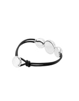 UNOde50 Ser Intrépida Leather Silver-Plated Beaded Bracelet - Medium