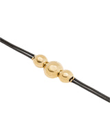 UNOde50 Ser Intrépida Leather Gold-Plated Beaded Bracelet - Medium
