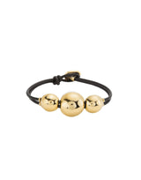 UNOde50 Ser Intrépida Leather Gold-Plated Beaded Bracelet - Large