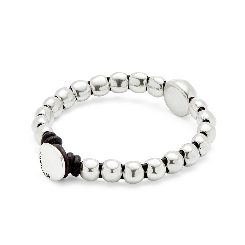 UNOde50 Ser Intrepida Silver-Plated Beaded Bracelet - Medium