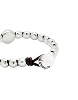 UNOde50 Ser Intrepida Silver-Plated Beaded Leather Bracelet - Large