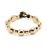 UNOde50 Ser Intrepida Gold-Plated Beaded Leather Bracelet - Medium