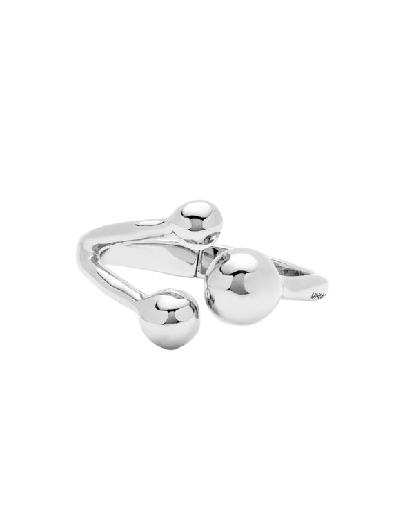 UNOde50 Ser Intrepida Silver-Plated Three Bead Cuff Bracelet - Medium