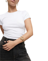 UNOde50 Gold-Plated Tree Beads Cuff Bracelet - Large