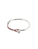 UNOde50 Ser Intrépida Silver-Plated Lilac Leather Bracelet - Large