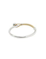 UNOde50 Ser Intrépida Silver-Plated Ivory Leather Bracelet - Large