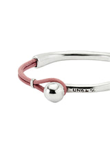 UNOde50 Ser Intrépida Silver-Plated Pink Leather Bracelet - Medium