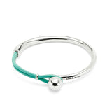 UNOde50 Ser Intrepida Silver-Plated Turquoise Leather Bracelet - Medium