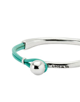 UNOde50 Ser Intrépida Silver-Plated Turquoise Leather Bracelet - Large