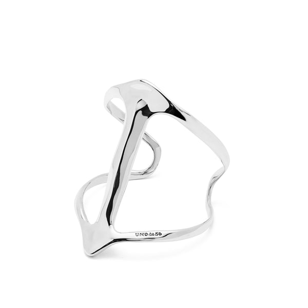 UNOde50 Ser Majestuosa Silver-Plated Manta Ray Topaz Bracelet - Medium