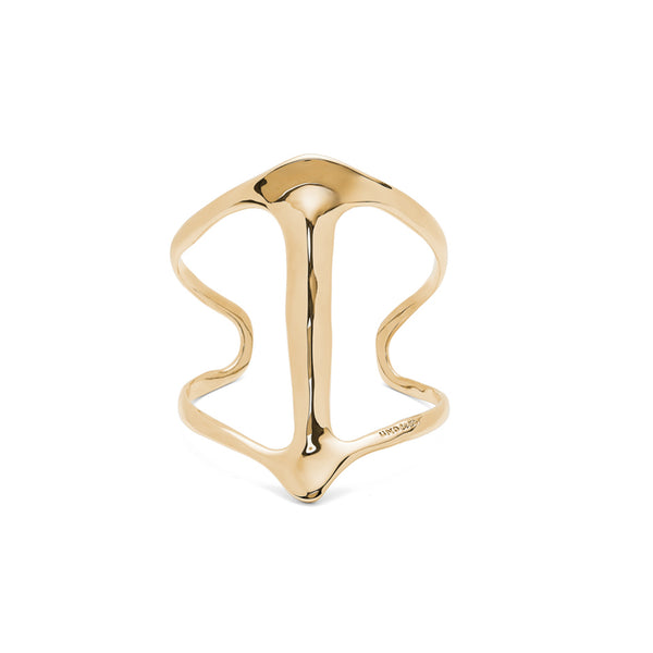UNOde50 Ser Majestuosa Gold-Plated Manta Ray Topaz Bracelet - Medium