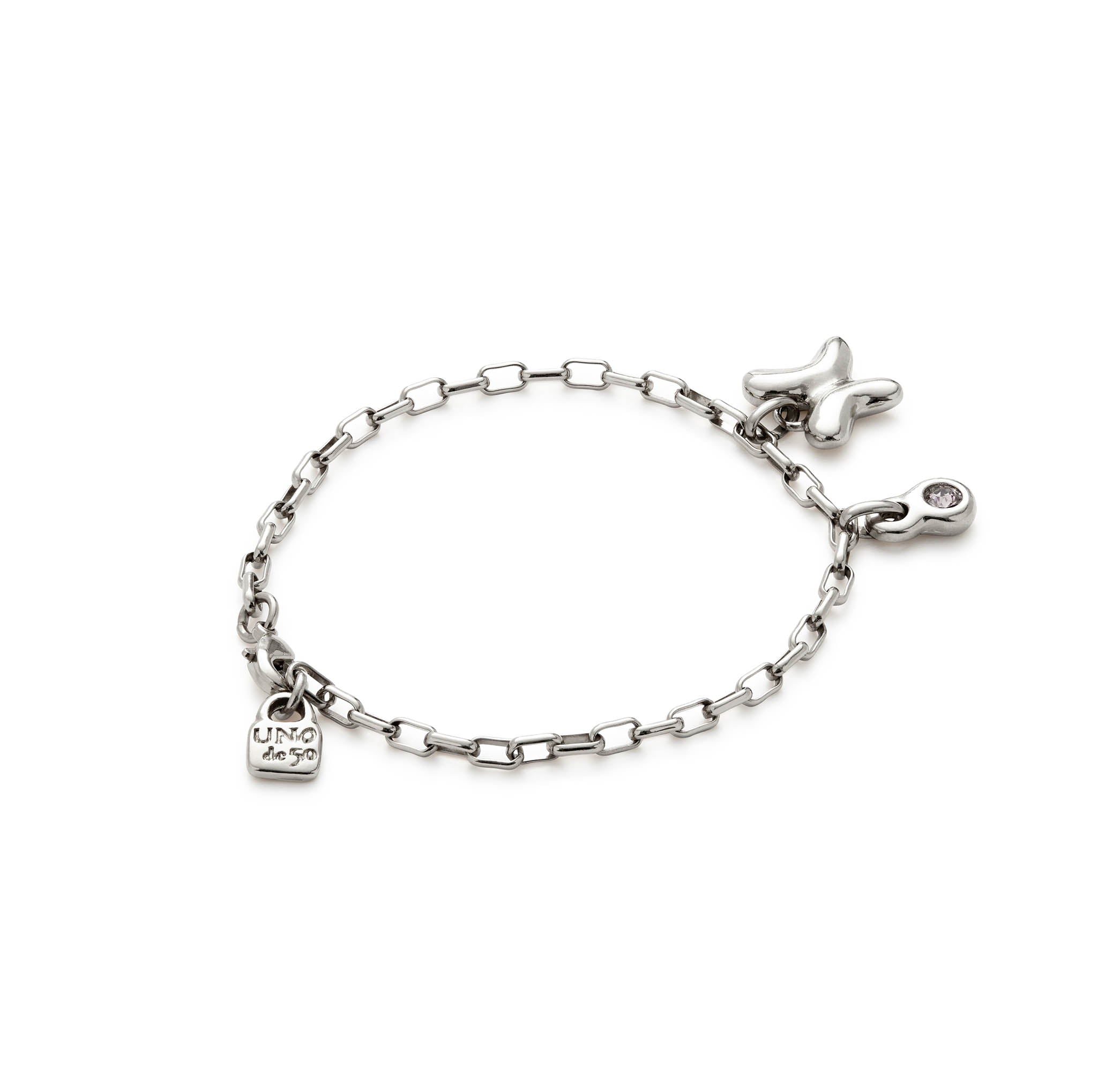 Unode50 Ser Unico Bracelet - Large - Silver Plated