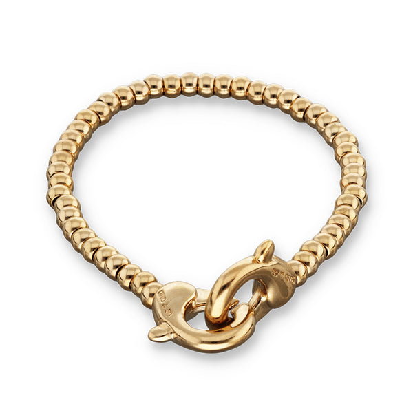UNOde50 Ser Inseparable Gold Beaded Interlocked Bracelet - Large