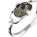 UNOde50 Ser Deslumbrante Gray Crystal Silver Buckle Bracelet - Large