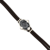 UNOde50 Ser Deslumbrante Black Crystal Leather Bracelet - Medium