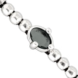 UNOde50 Ser Deslumbrante Oval Black Crystal Beaded Bracelet - Medium