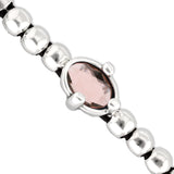 UNOde50 Ser Deslumbrante Oval Pink Crystal Beaded Bracelet - Medium