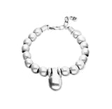 UNOde50 Sterling Silver Small & Large Ball Beaded Bracelet - Medium