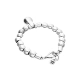 UNOde50 Sterling Silver Small & Large Ball Beaded Bracelet - Medium