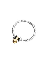 UNOde50 Two-Tone Small & Large Ball Beaded Elastic Bracelet - Medium