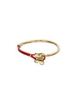 UNOde50 18K Gold Butterfly & Red Leather Bracelet - Large