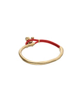 UNOde50 18K Gold Butterfly & Red Leather Bracelet - Large