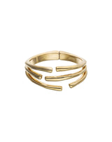 UNOde50 Gold-Plated Multiple Intertwined Organic Shape Bangle Bracelet - Medium