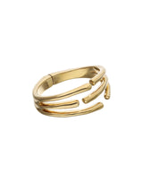 UNOde50 Gold-Plated Multiple Intertwined Organic Shape Bangle Bracelet - Medium
