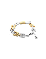 UNOde50 Two-Toned Square Link Chain Bracelet - Medium