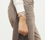 UNOde50 Semi-Rigid Sterling Silver Heart Detail Bangle Bracelet - Large