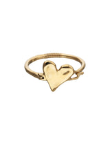 UNOde50 Semi-Rigid 18k Gold Heart Detail Bangle Bracelet - Large