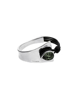 UNOde50 Presagio Green Crystal & Leather Bangle Bracelet - Medium