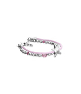 UNOde50 Pink Silk Thread & Metal Starfish Silver-Plated Bracelet - Medium