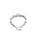 UNOde50 Crystal & Starfish Silver-Plated Elastic Bracelet - Medium