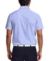 PGA Tour Mens All-Over Micro Jacquard Short Sleeve Golf Polo Shirt