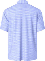 PGA Tour Mens All-Over Micro Jacquard Short Sleeve Golf Polo Shirt
