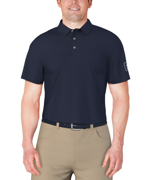 PGA Tour Mens Solid Cooling Texture Golf Polo Short Sleeve Shirt