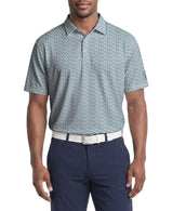 PGA Tour Mens Golf Bag Conversational Print Golf Short Sleeve Polo Shirt
