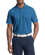 PGA Tour Mens Golf Bag Conversational Print Golf Short Sleeve Polo Shirt