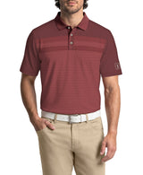 PGA Tour Mens Novelty Block Print Golf Short Sleeve Polo Shirt