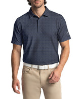 PGA Tour Mens Novelty Argyle Golf Short Sleeve Polo Shirt