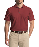 PGA Tour Mens Herringbone Jacquard Golf Short Sleeve Polo Shirt