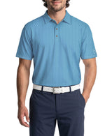 PGA Tour Mens Essential Geo Print Golf Short Sleeve Polo Shirt