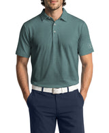 PGA Tour Mens Essential Geo Print Golf Short Sleeve Polo Shirt