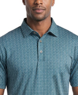 PGA Tour Mens Flag Golf Short Sleeve Polo Shirt
