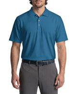 PGA Tour Mens Airflux Solid Mesh Golf Short Sleeve Polo Shirt
