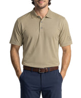 PGA Tour Mens Airflux Solid Mesh Golf Short Sleeve Polo Shirt