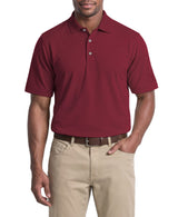 PGA Tour Mens Airflux Solid Mesh Golf Short Sleeve Polo Shirt
